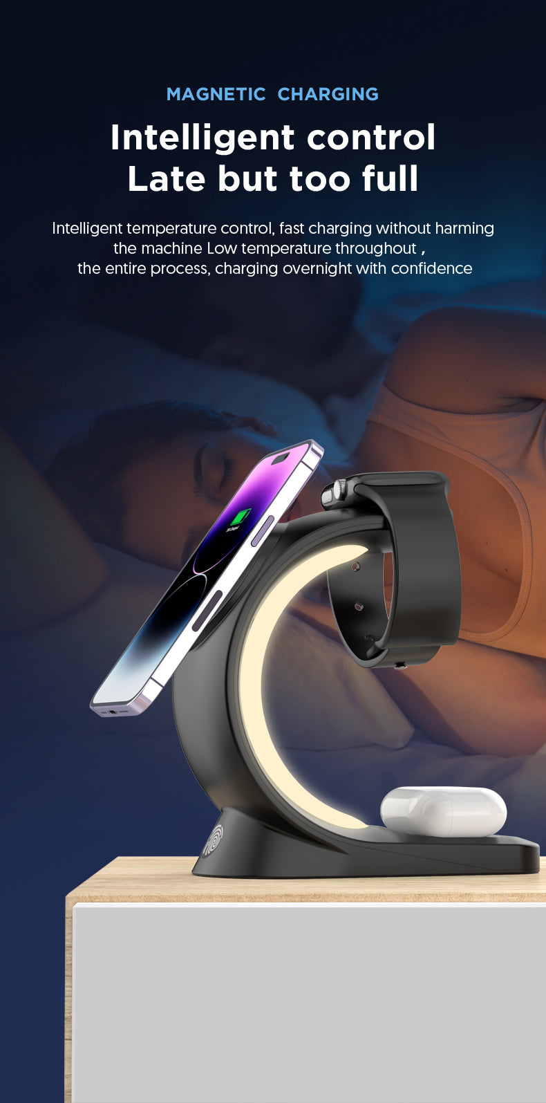 4 In 1 Magnetic Wireless Charger Fast Charging For Smart Phone