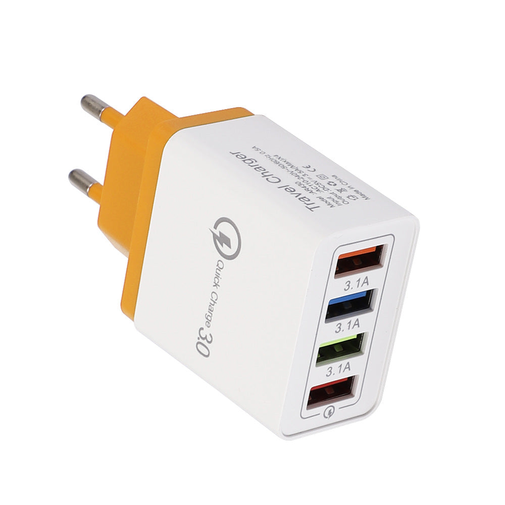 4 USB ports ( quick charge 3.0 and 3 USB port 5V/3.1 A Max )