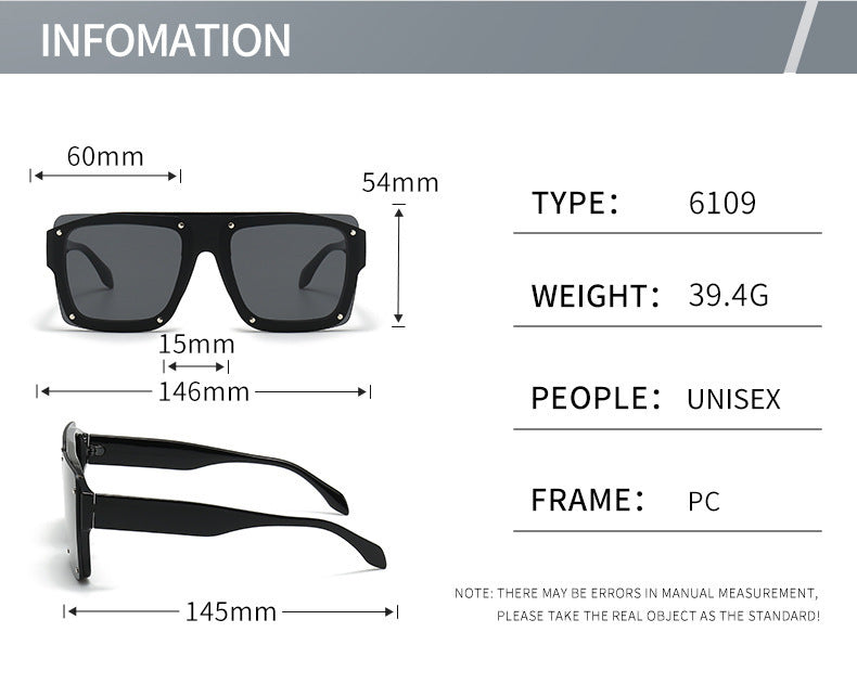 New Personalized Square Sunglasses Fashion Fashion Sunglasses