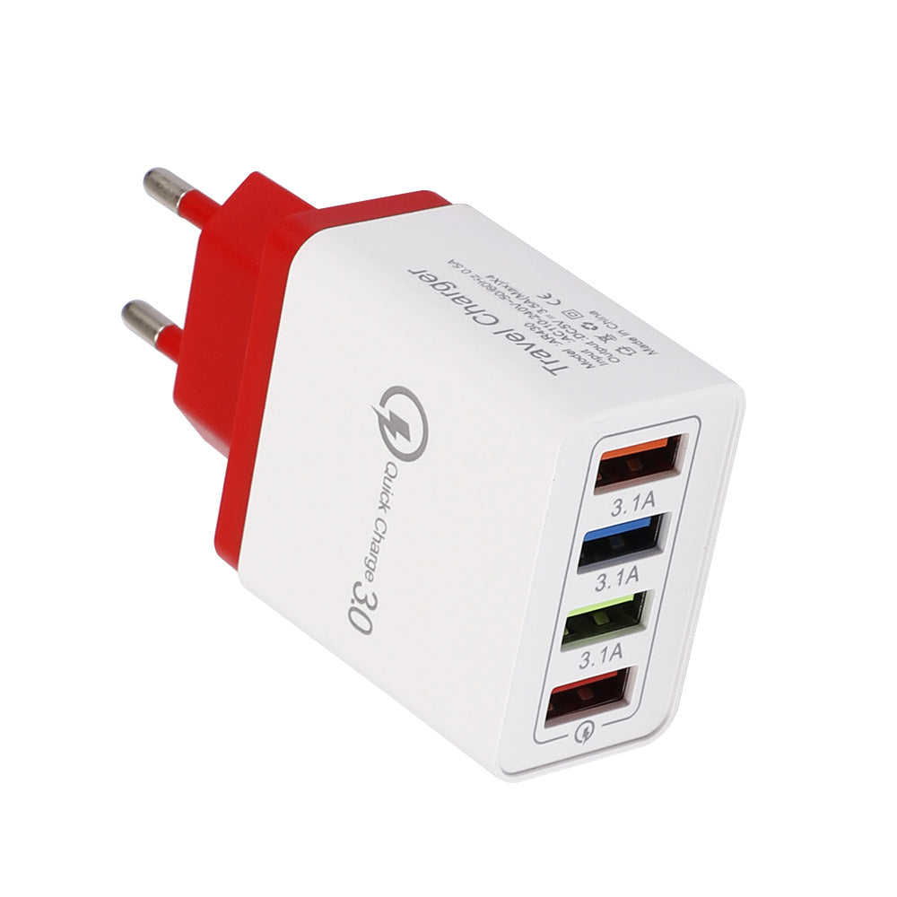 4 USB ports ( quick charge 3.0 and 3 USB port 5V/3.1 A Max )