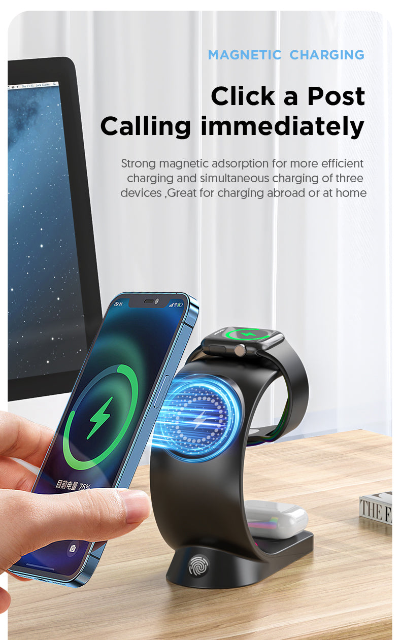 4 In 1 Magnetic Wireless Charger Fast Charging For Smart Phone