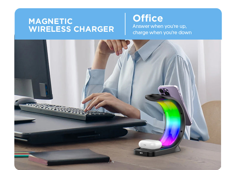 4 In 1 Magnetic Wireless Charger Fast Charging For Smart Phone