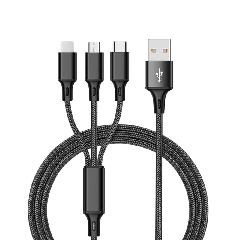 3 In 1 USB Type C Fast Charging Cable For Android and I phone