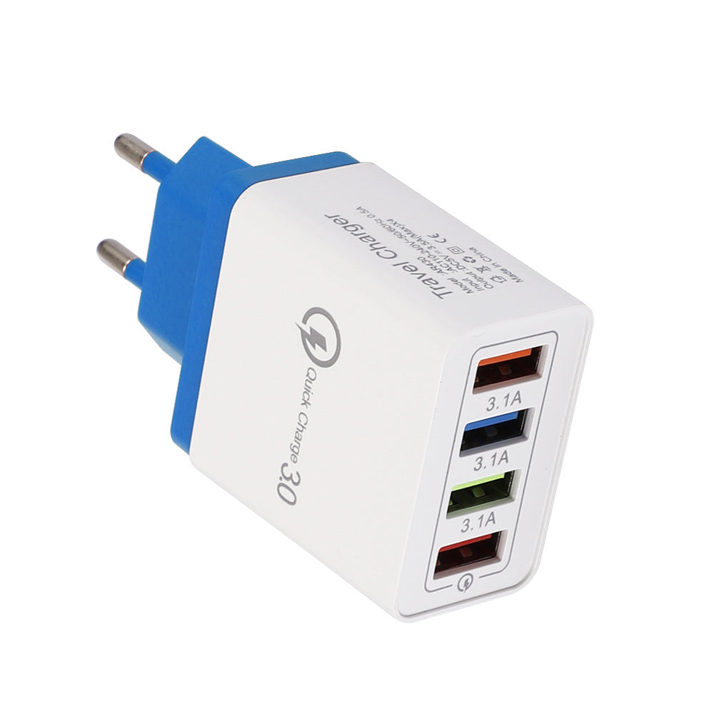 4 USB ports ( quick charge 3.0 and 3 USB port 5V/3.1 A Max )