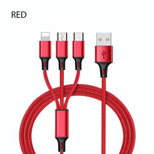 3 In 1 USB Type C Fast Charging Cable For Android and I phone